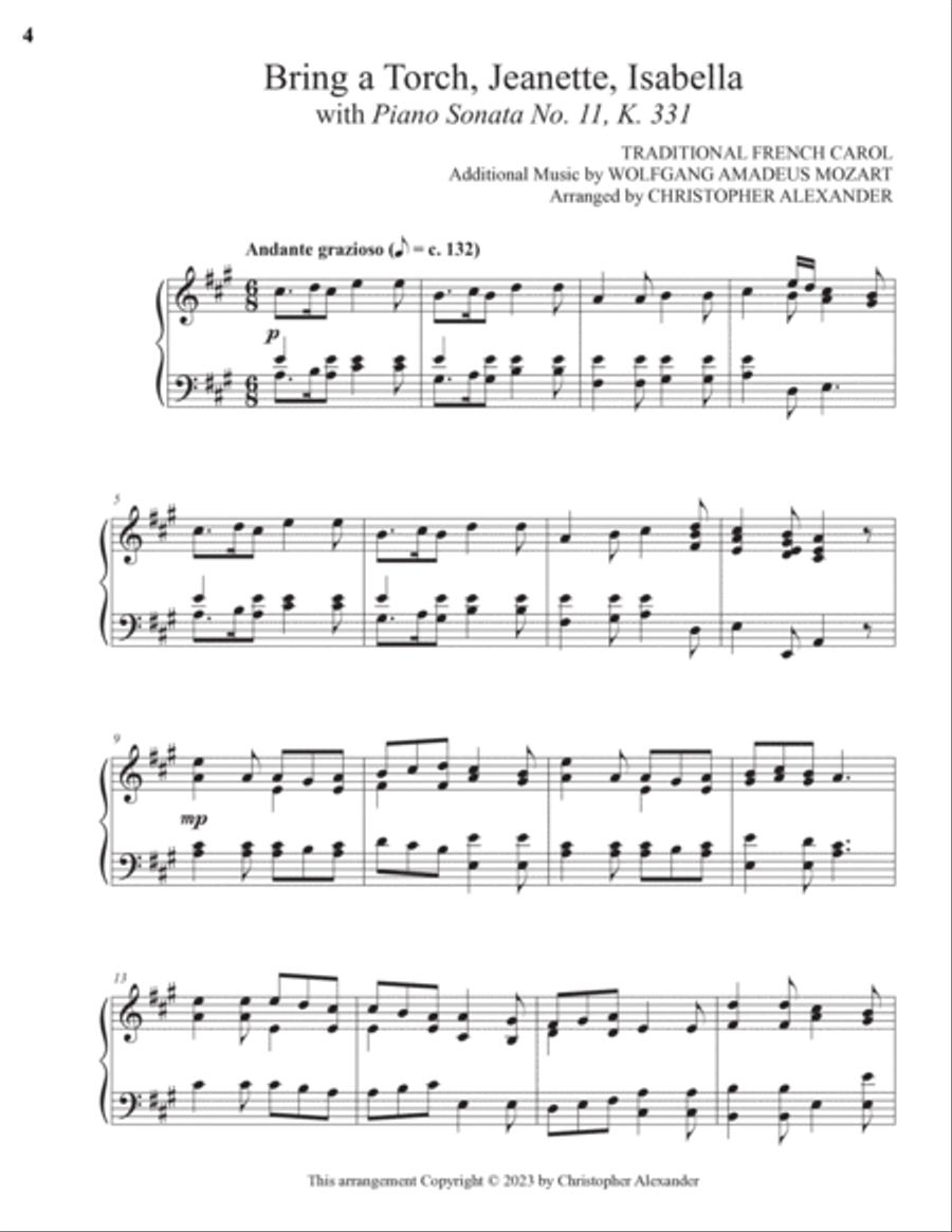 Ten Christmas Piano Solos, volume 2 Piano Solo scores gallery preview page 4