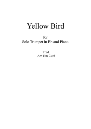 Book cover for Yellow Bird. For Trumpet in Bb and Piano