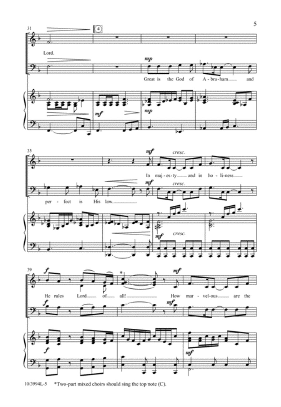 How Marvelous Are the Works 3-Part scores gallery preview page 5