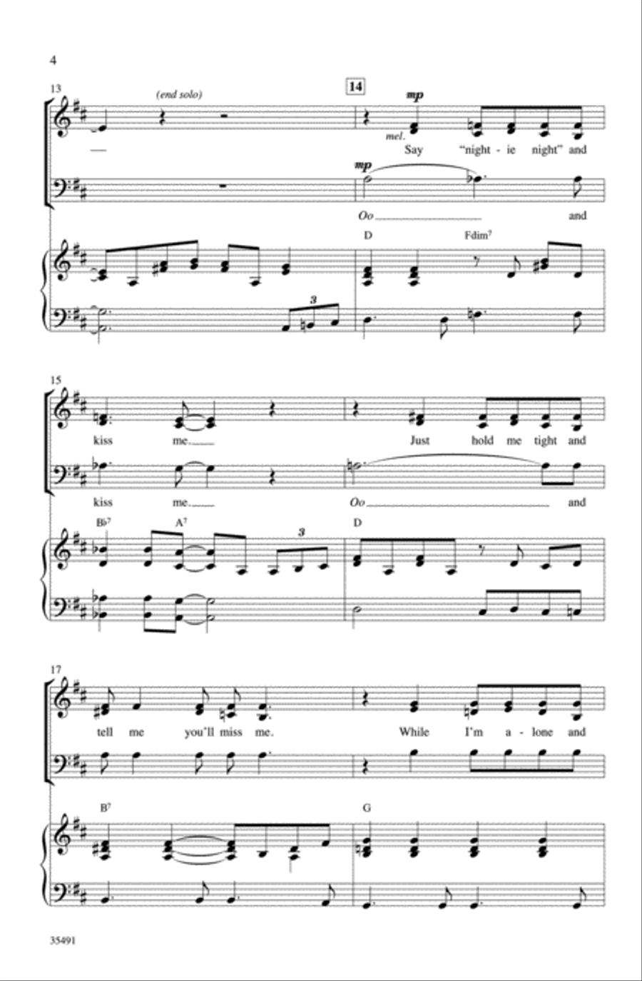 Dream a Little Dream of Me - SoundTrax CD (CD only) Choir scores gallery preview page 4
