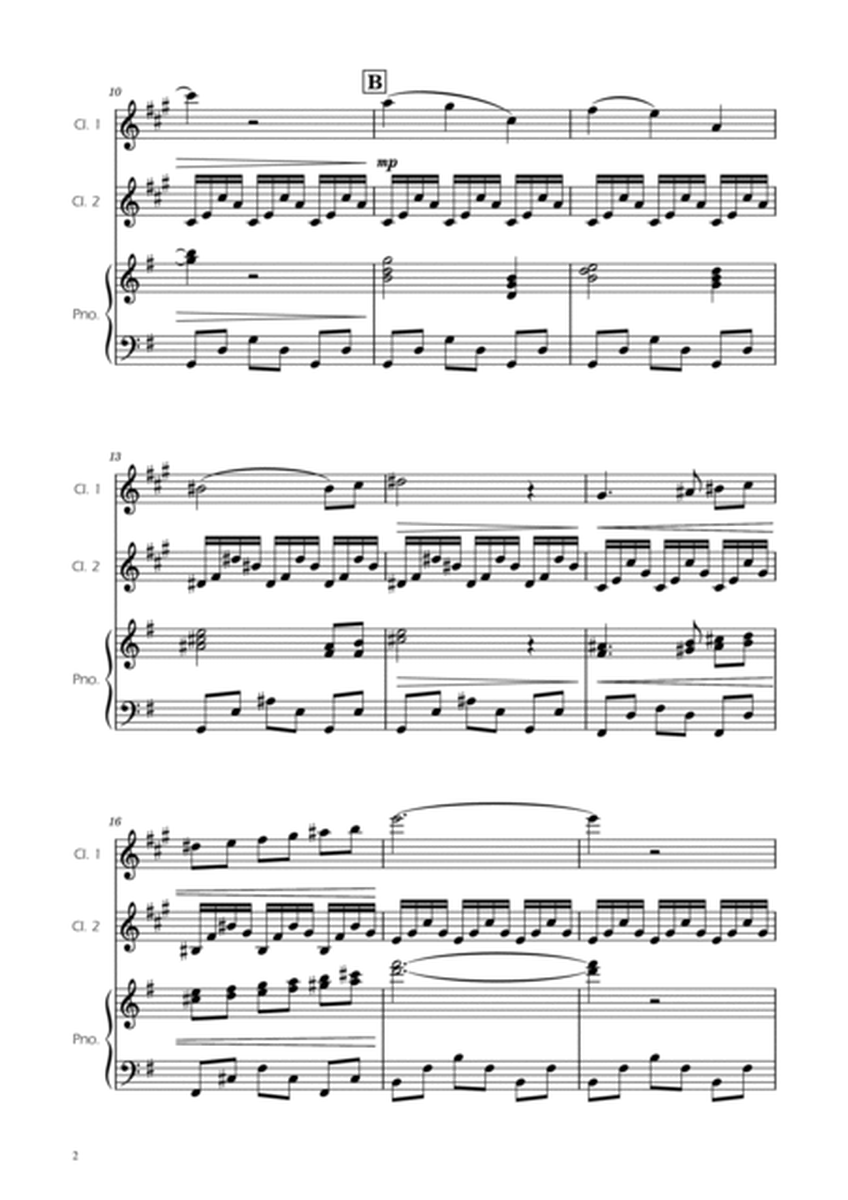 The Swan - Saint-Saens - Clarinet Duet w/ Piano image number null