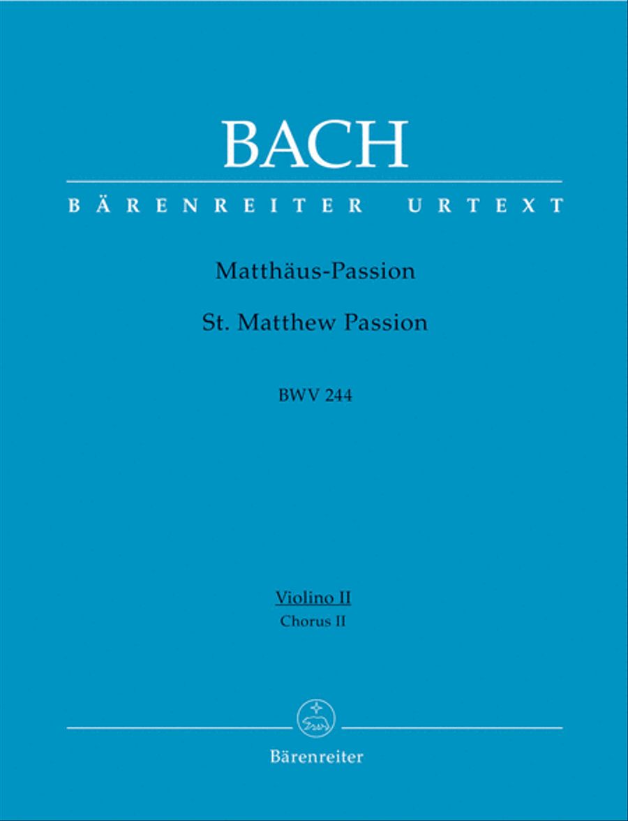 Matthaus-Passion BWV 244 Choir scores gallery preview page 1