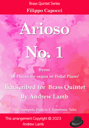 Book cover for Arioso No. 1 (by Filippo Capocci, arr. for Brass Quintet)