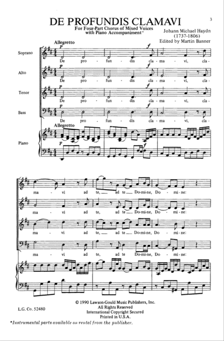 De Profundis Clamavi De Profundis Clamavi Choir scores gallery preview page 1