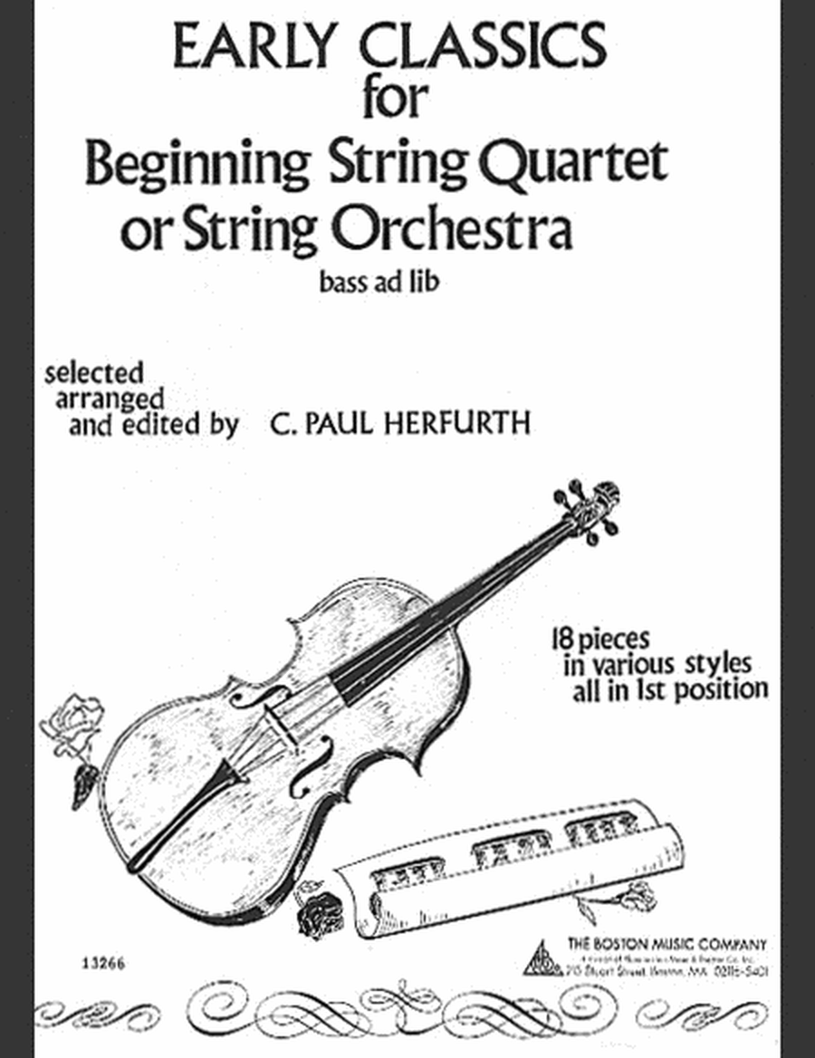 Early Classics for Beginning String Quartet or String Orchestra