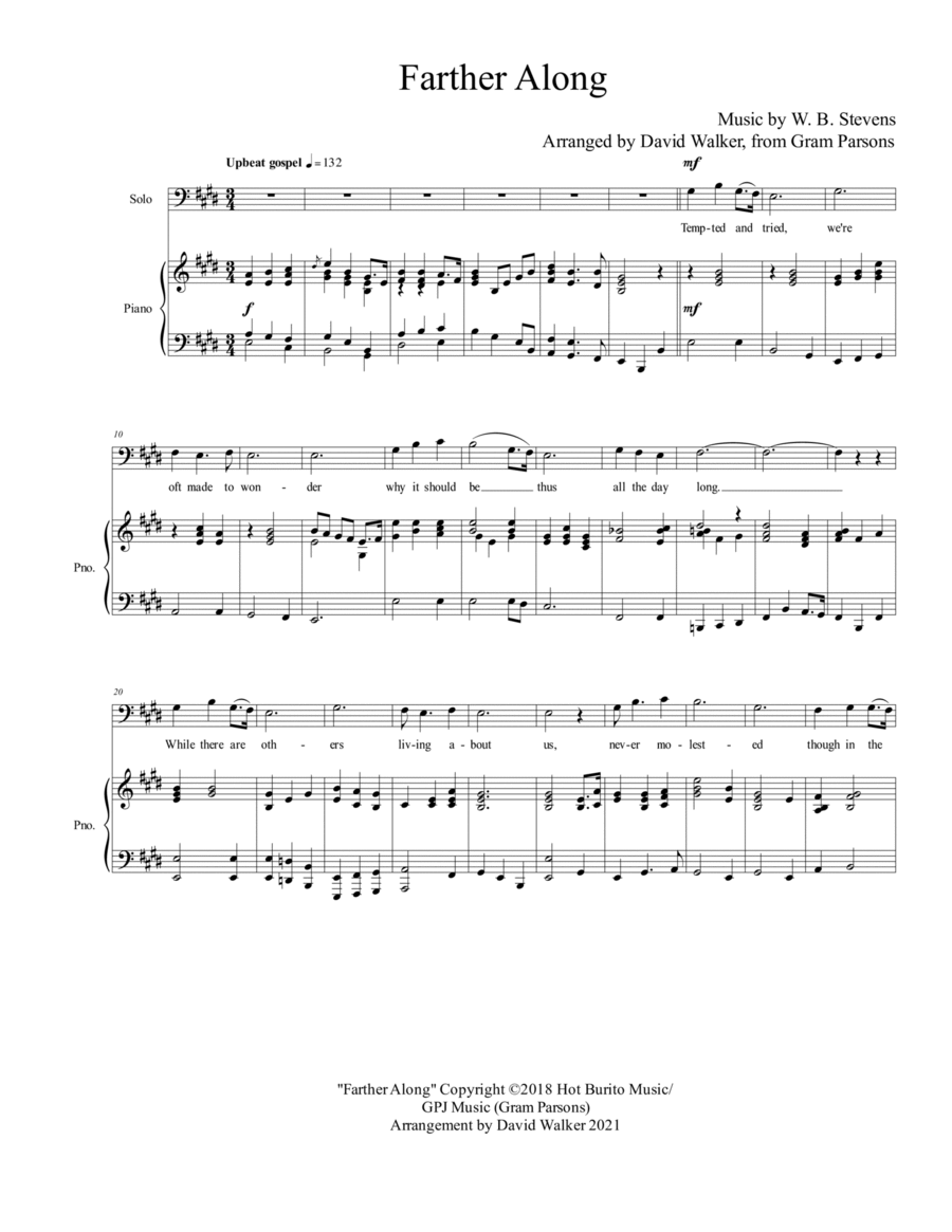 Farther Along 4-Part scores gallery preview page 1