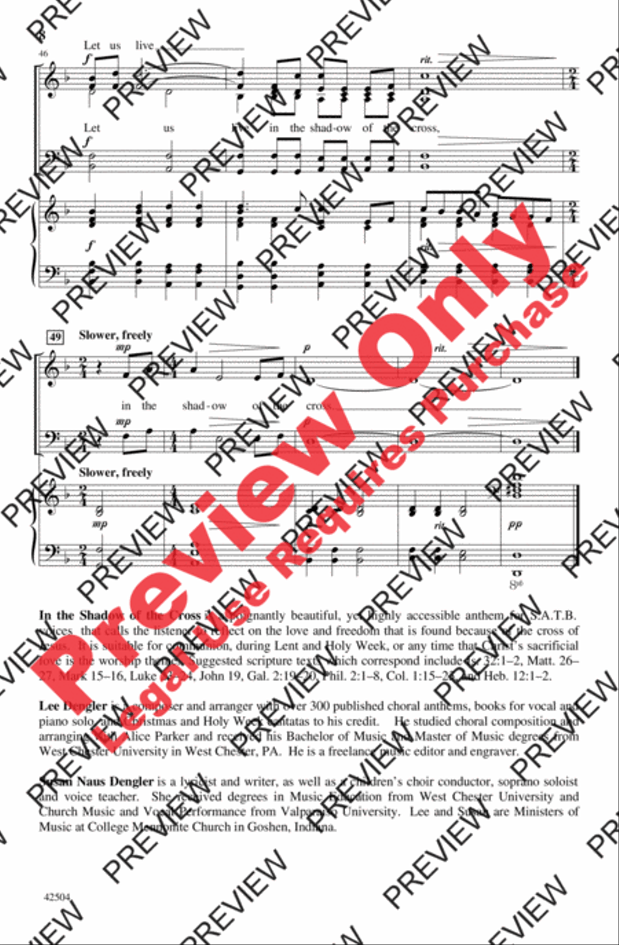In the Shadow of the Cross 4-Part scores gallery preview page 8