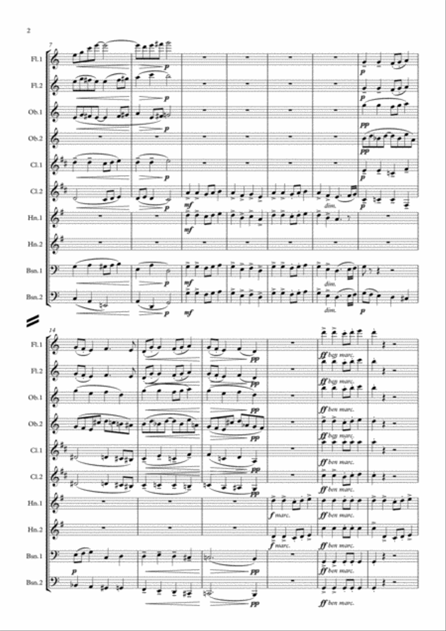 Dvorak: Legends Op.59 Mvt.4 in C - wind Dectet School and Community scores gallery preview page 2