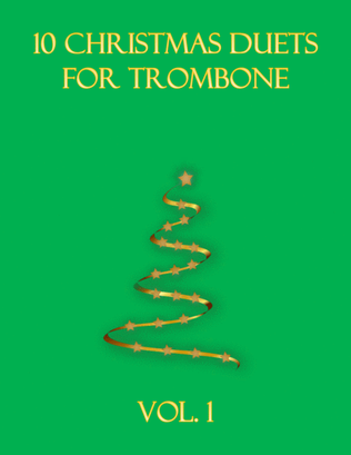 Book cover for 10 Christmas Duets for trombone (Vol. 1)