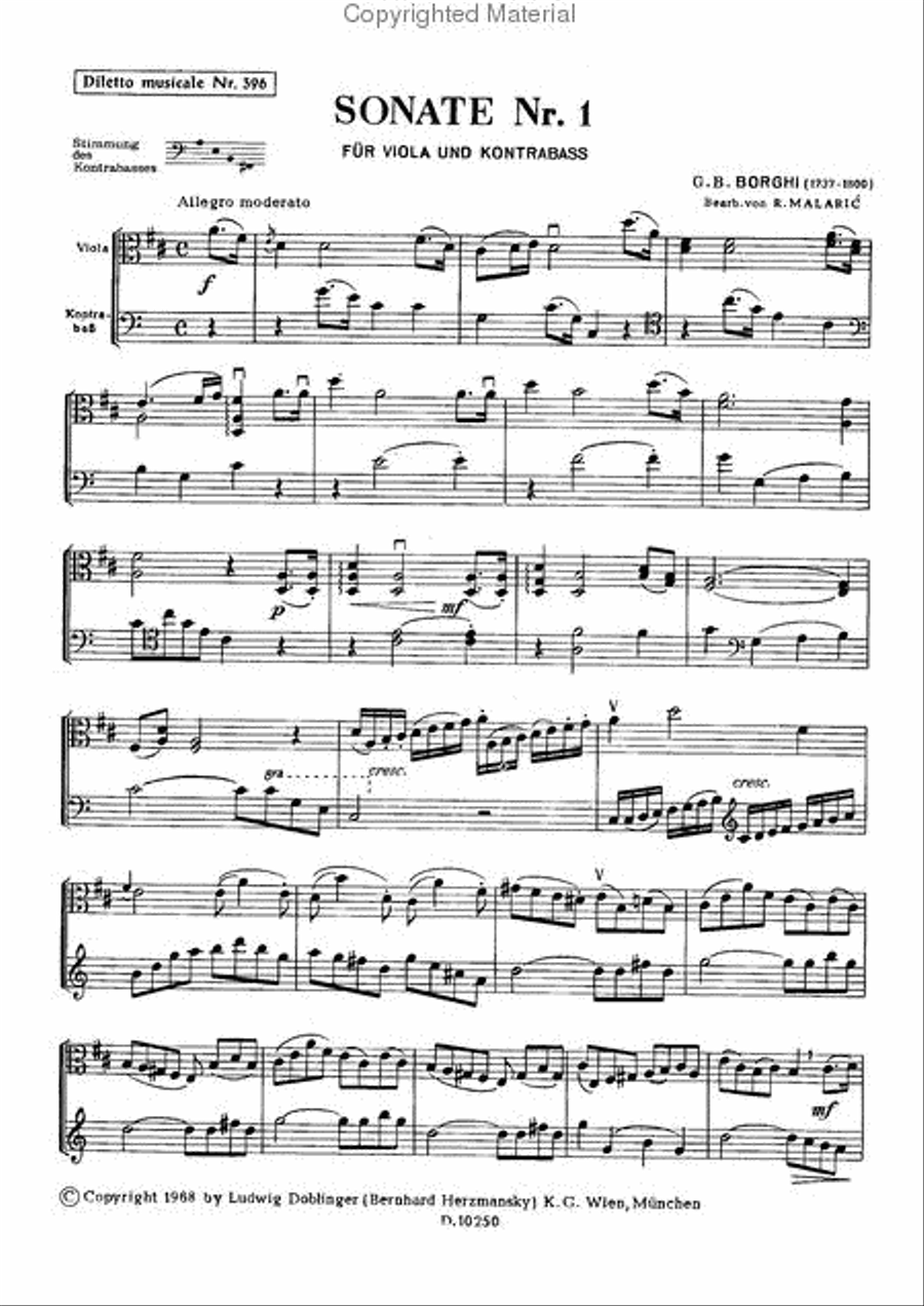 Sonate Nr. 1 D-Dur School and Community scores gallery preview page 2