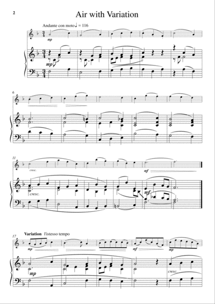 Little Suite (for Flute and Piano) Woodwind Duet scores gallery preview page 2