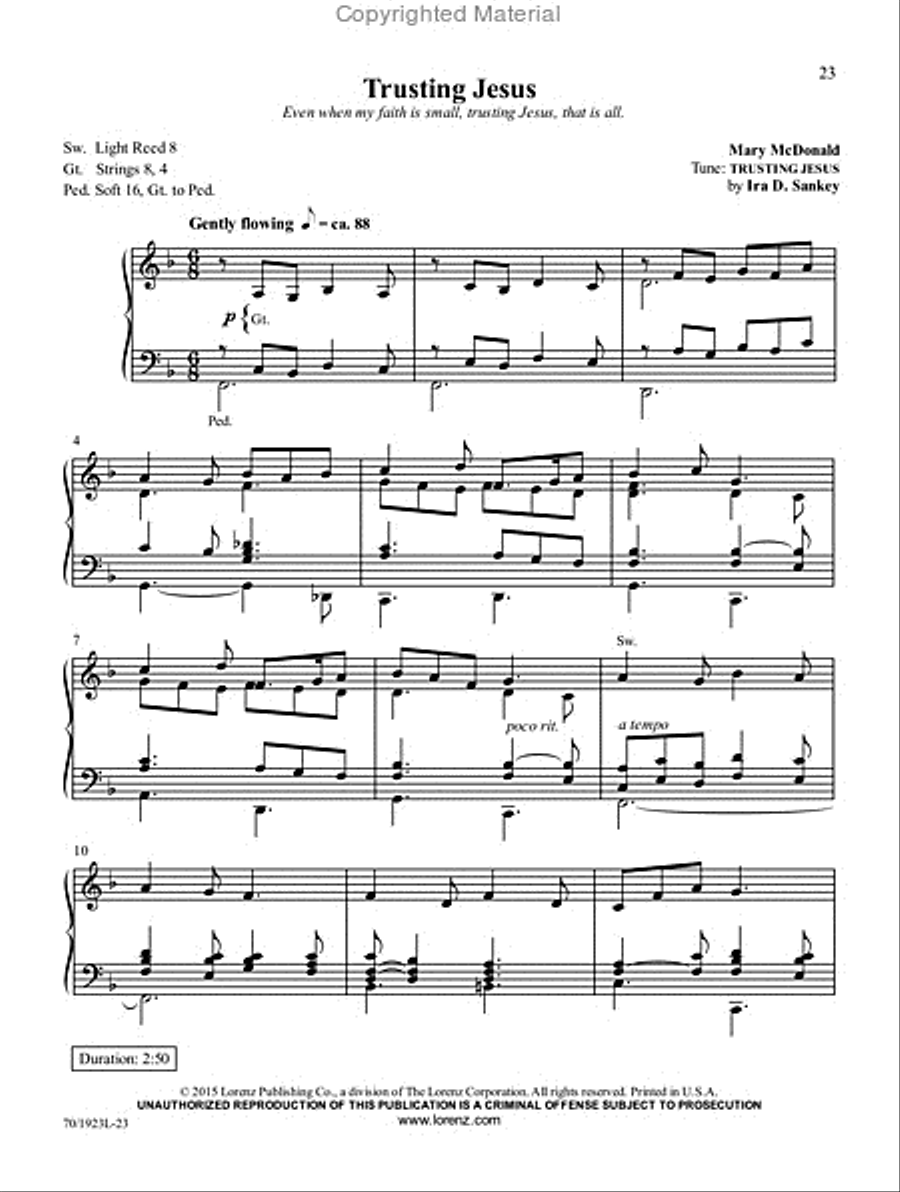 God Gave a Song God Gave a Song Organ Solo scores gallery preview page 12