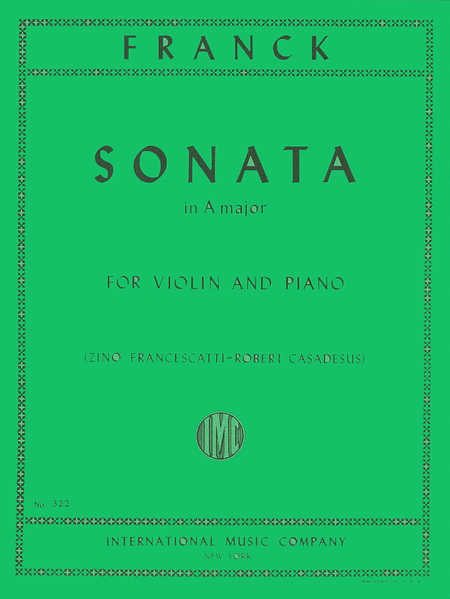 Sonata in A major (FRANCESCATTI-CASADESUS)