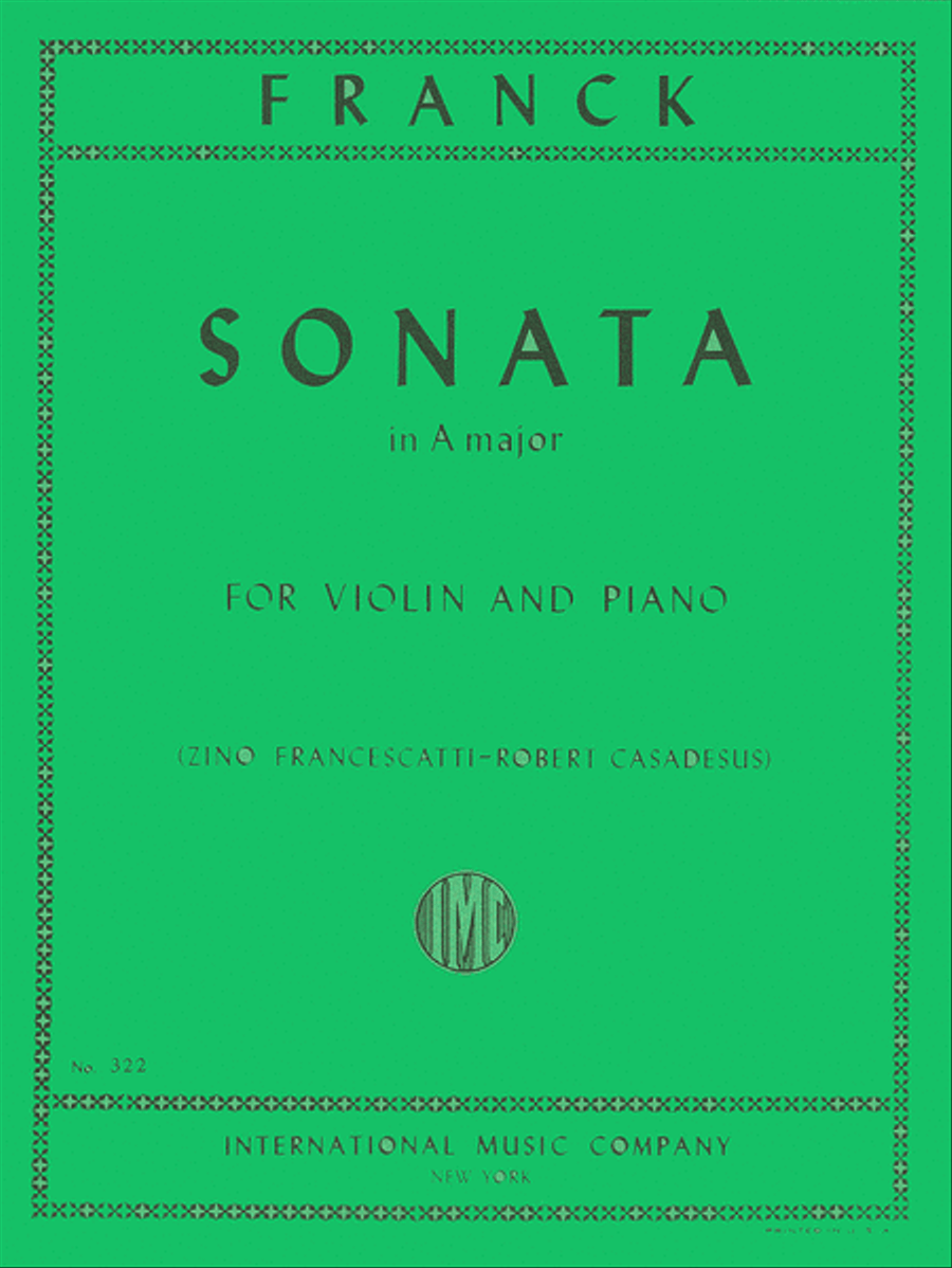Sonata In A Major Violin Solo scores gallery preview page 1