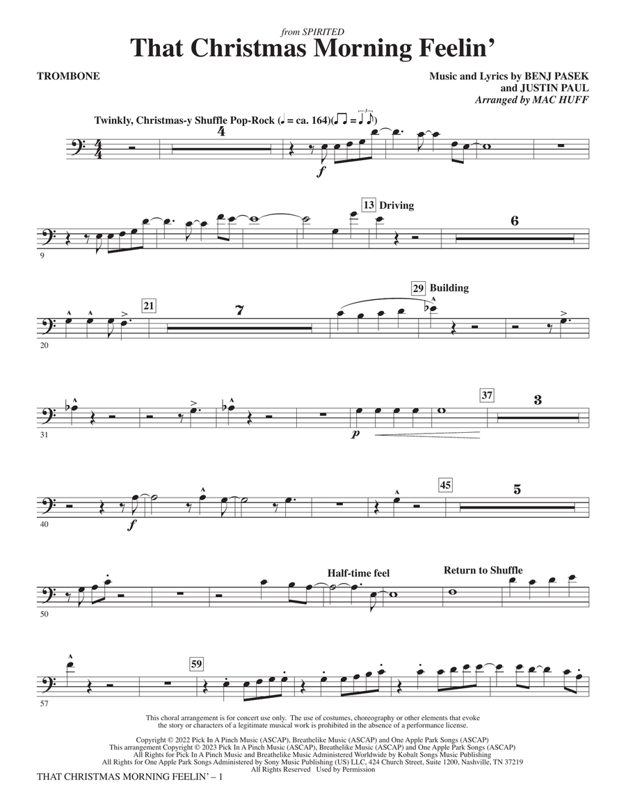 That Christmas Morning Feelin' (arr. Mac Huff) - Trombone