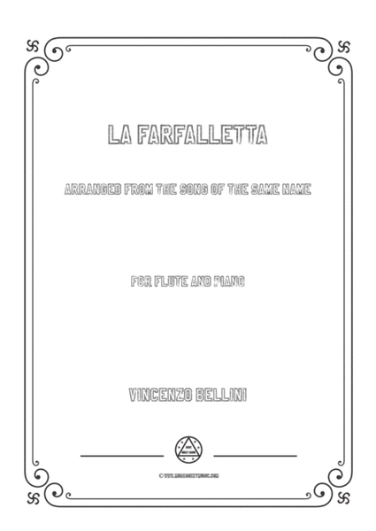 Bellini-La farfalletta,for Flute and Piano image number null