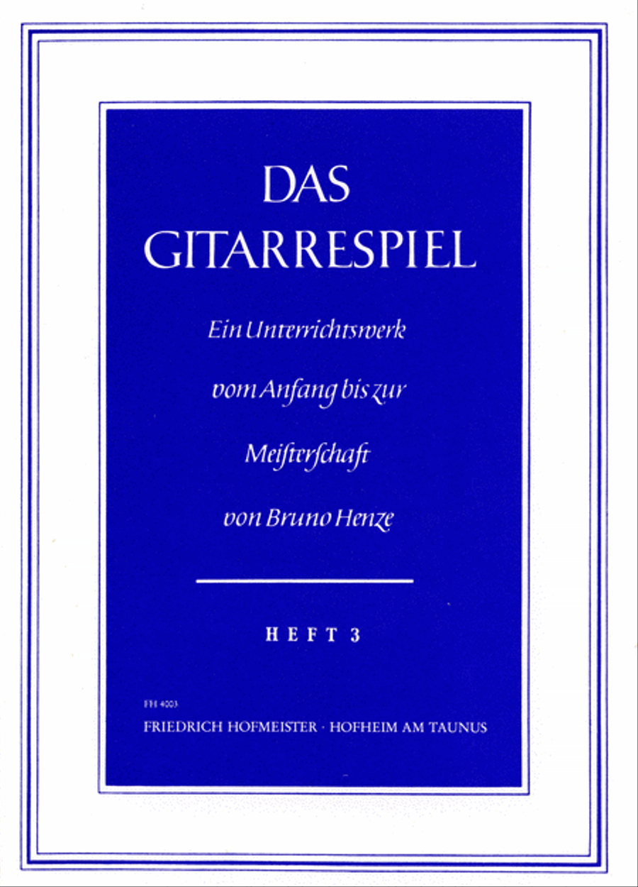 Das Gitarrespiel. Ein Unterrichtswerk vom Anfang bis zur Meisterschaft Guitar scores gallery preview page 1