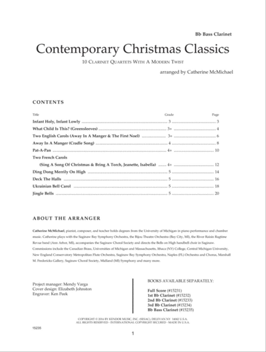 Contemporary Christmas Classics - Bb Bass Clarinet Bass Clarinet scores gallery preview page 2
