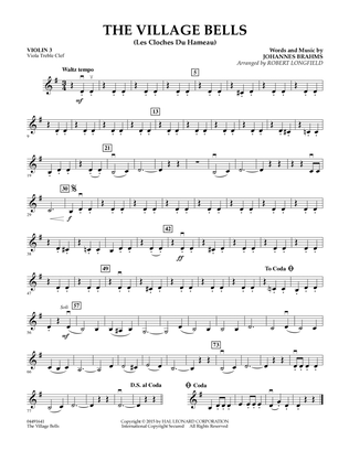 The Village Bells (Les Cloche du Hameau) - Violin 3 (Viola Treble Clef)