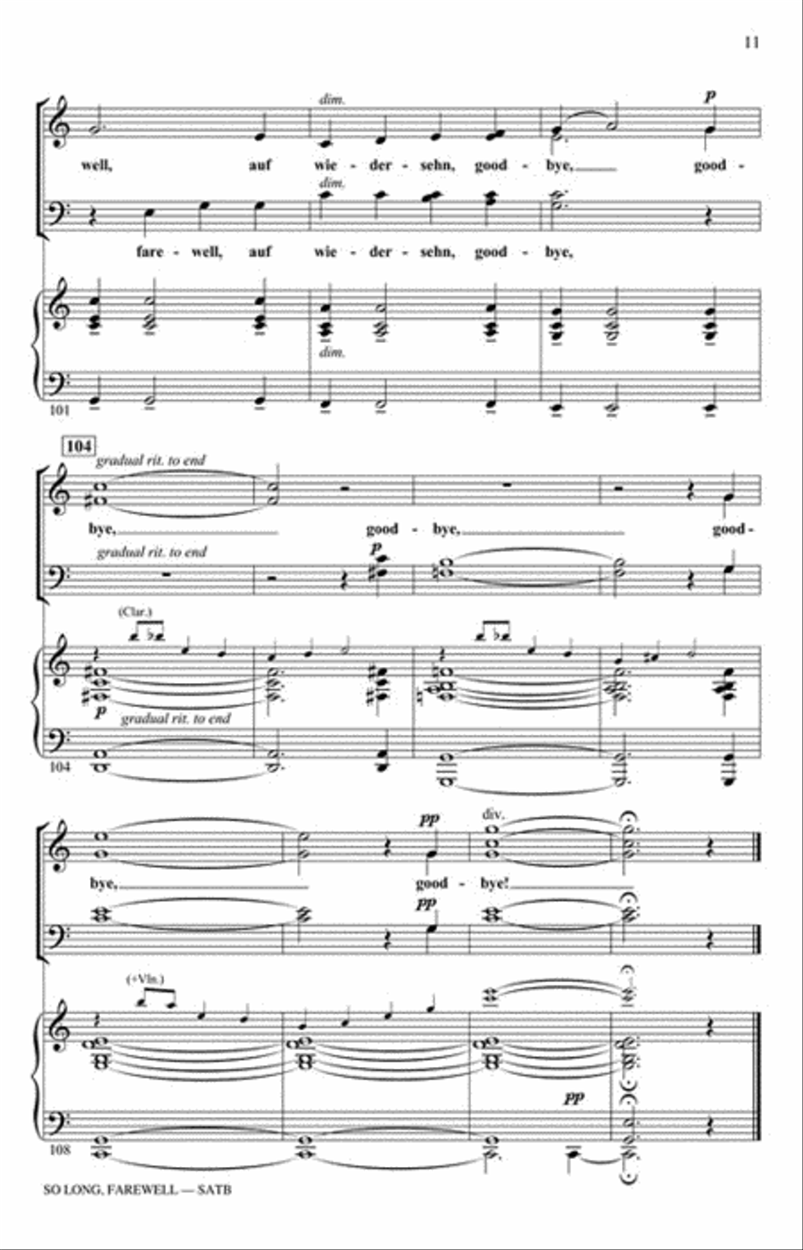 So Long, Farewell 4-Part scores gallery preview page 3