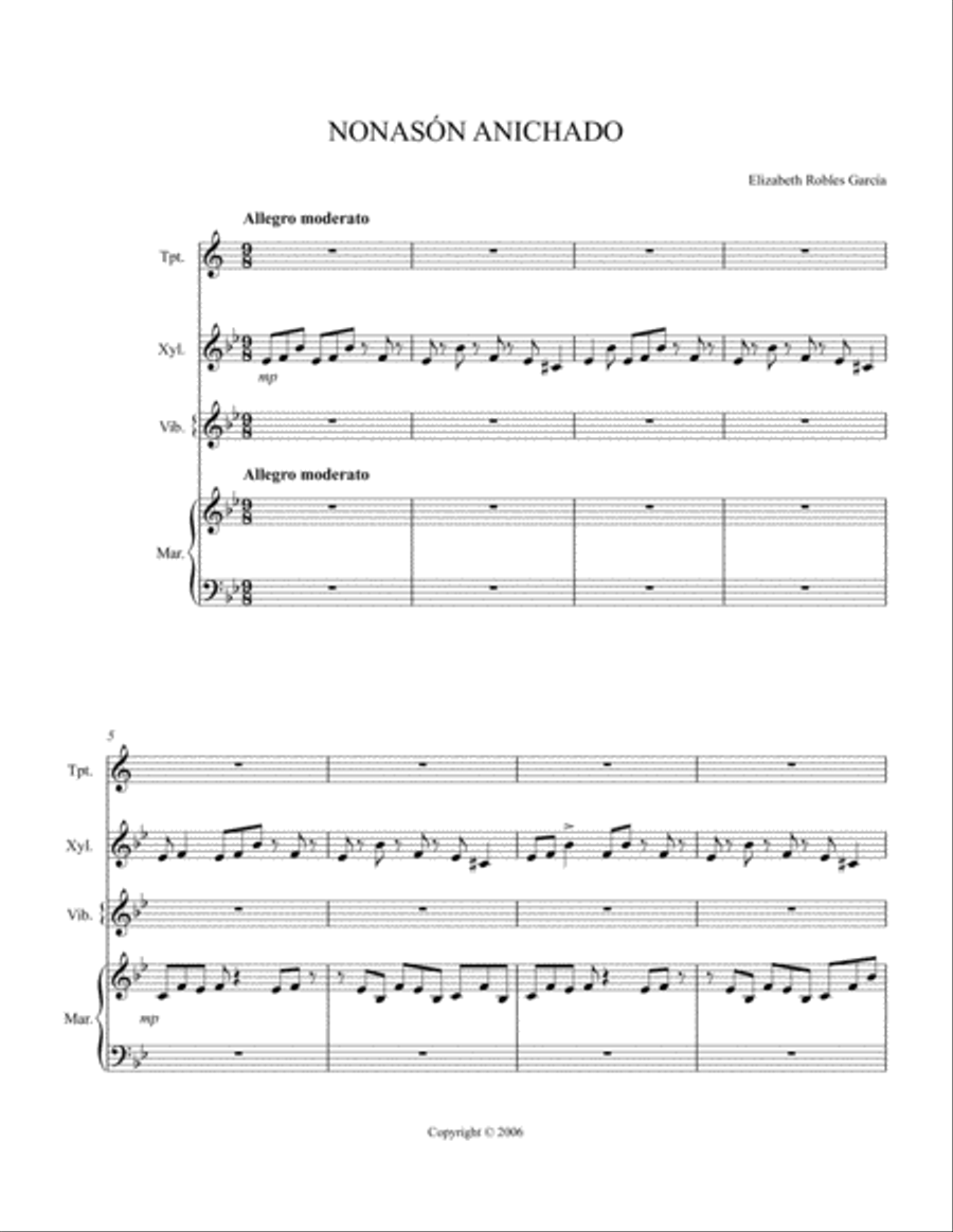 Nonason anichado Small Ensemble scores gallery preview page 1