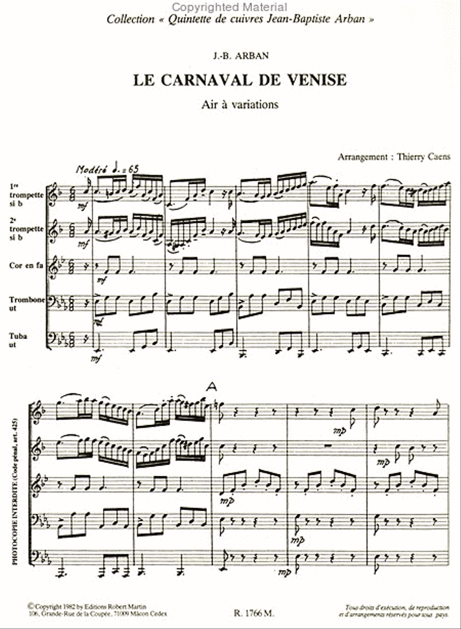 Le Carnaval de Venise Le Carnaval de Venise School and Community scores gallery preview page 2