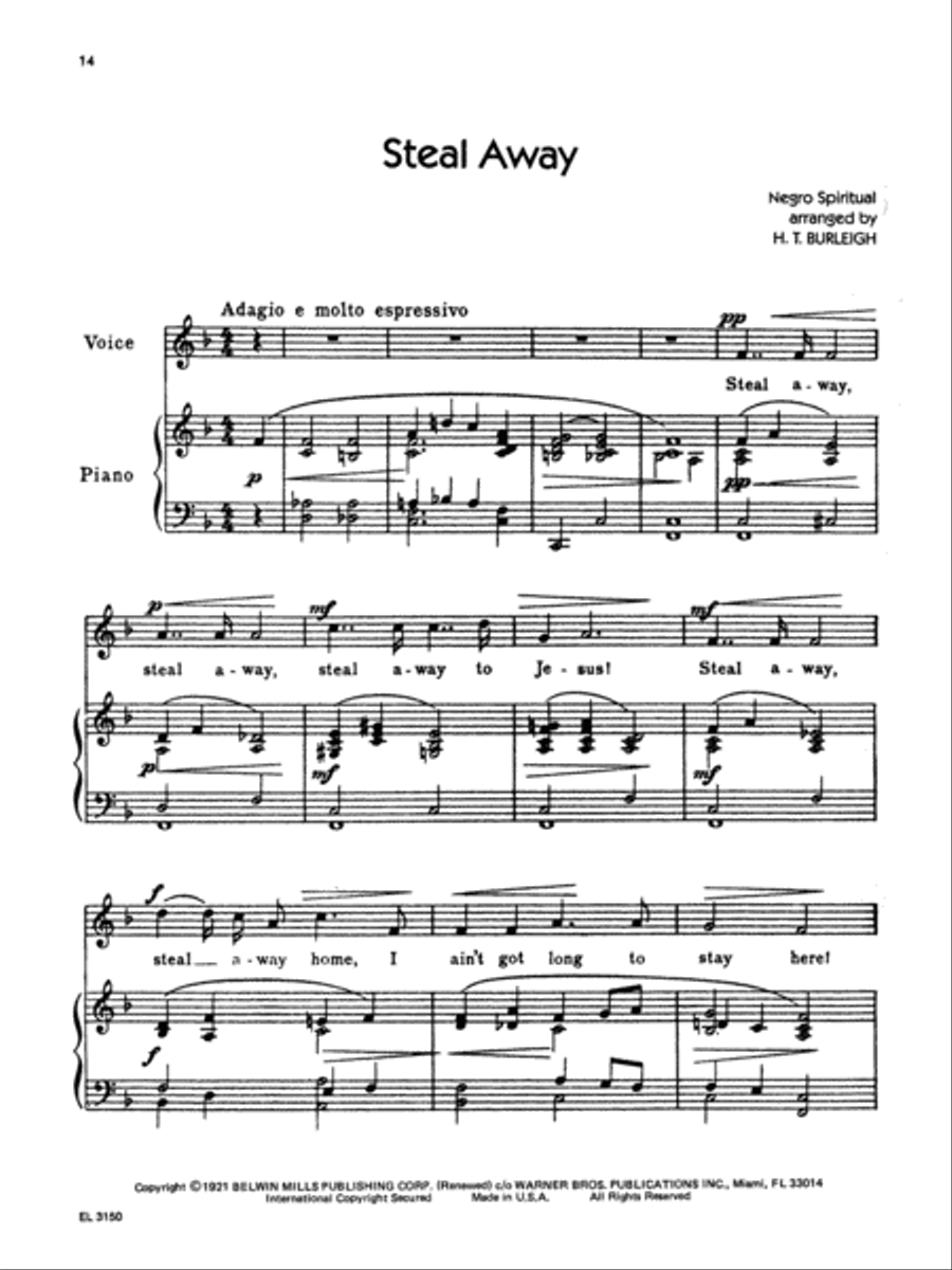 The Spirituals of Harry T. Burleigh Medium-Low Voice scores gallery preview page 4