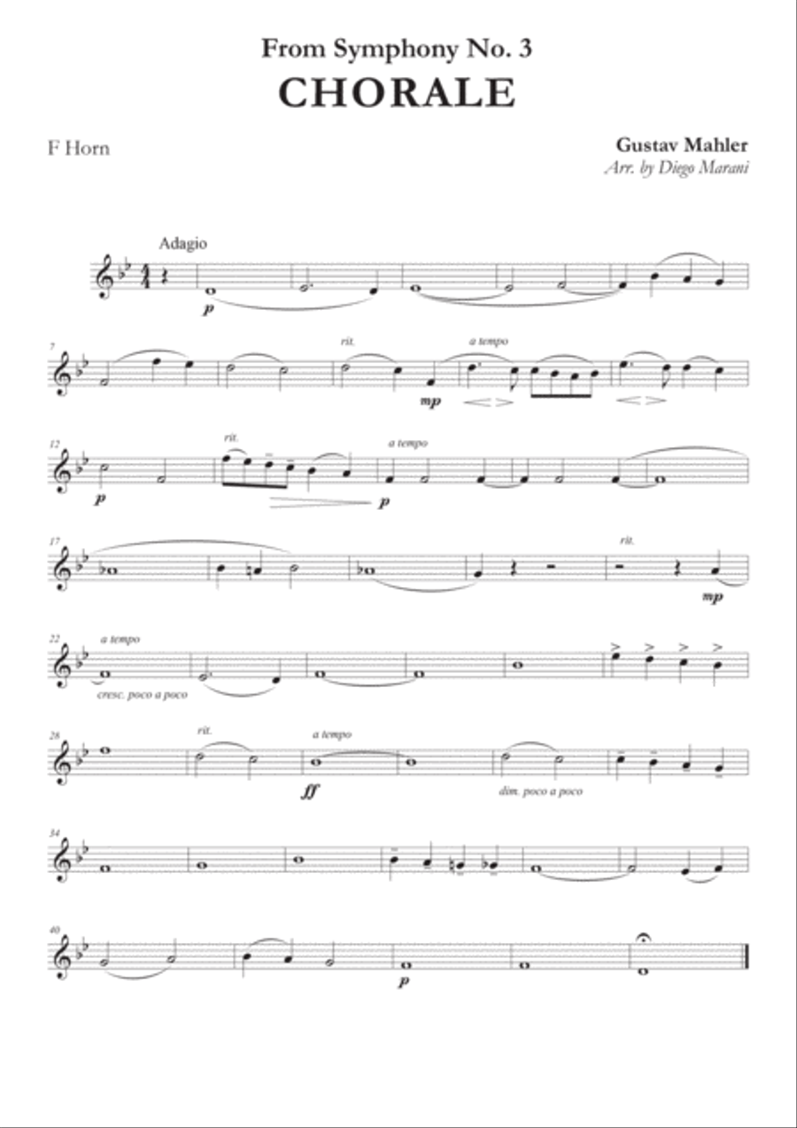 Chorale from Symphony No. 3 for Brass Quintet Brass Quintet scores gallery preview page 2