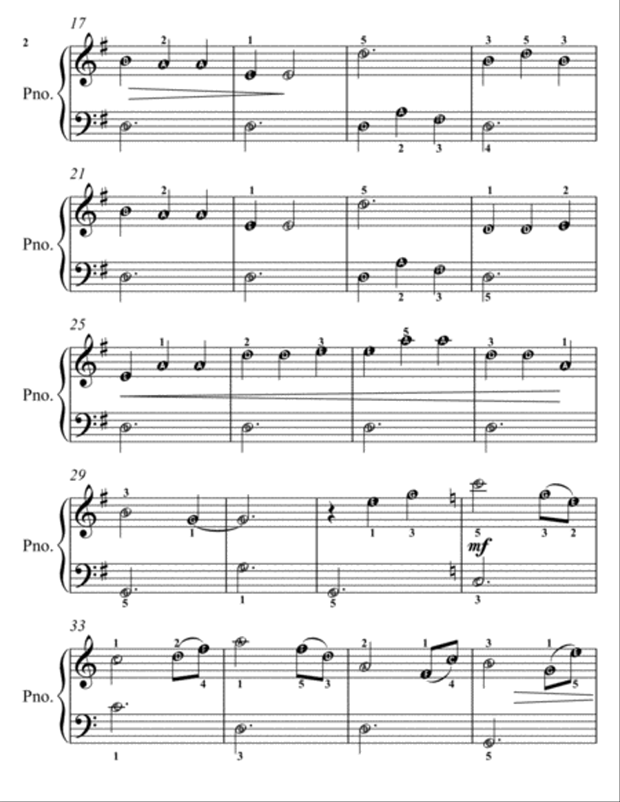 Pas Des Fleurs Dance of the Flowers Easiest Piano Sheet Music Easy Piano scores gallery preview page 3