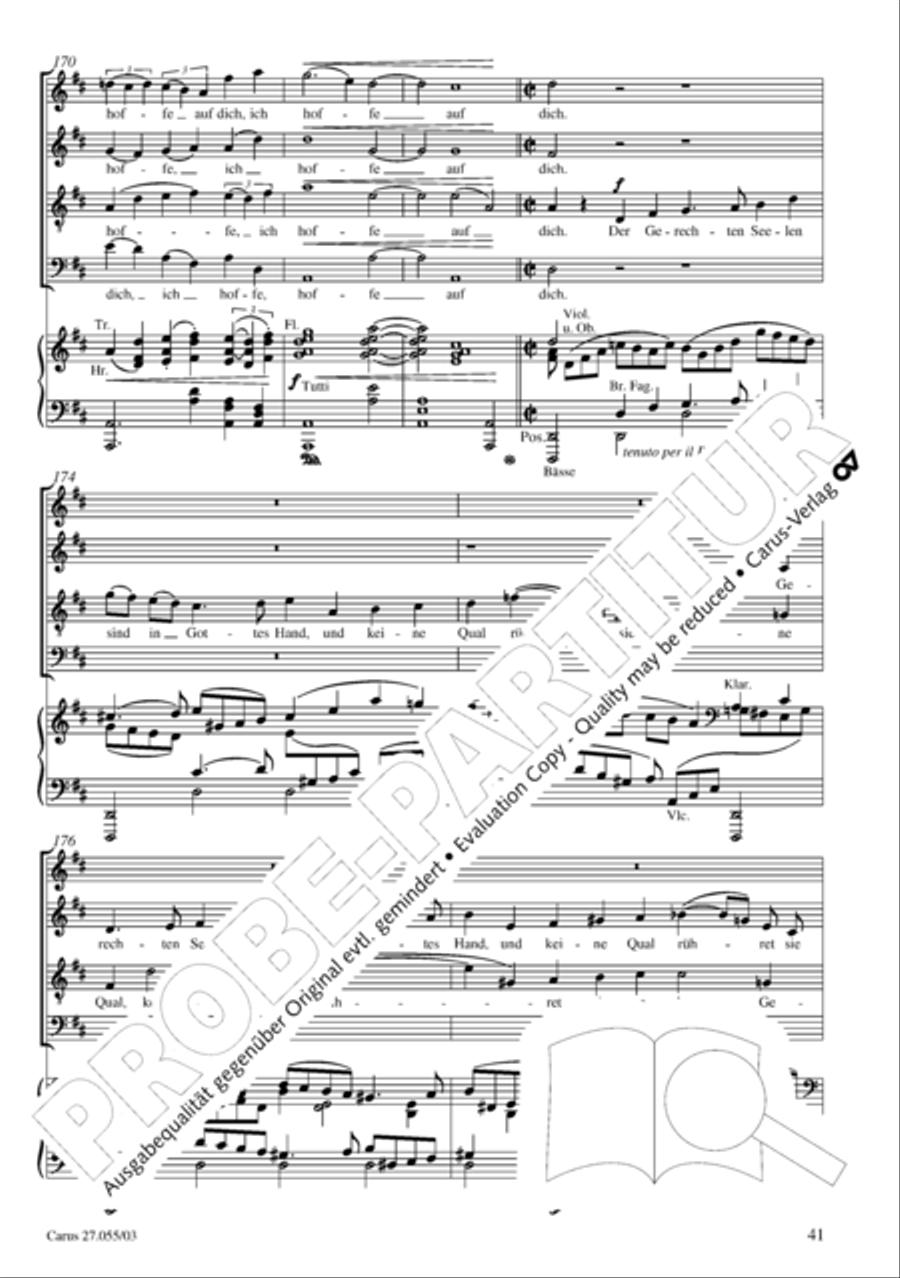 Ein Deutsches Requiem (German Requiem) 4-Part scores gallery preview page 44
