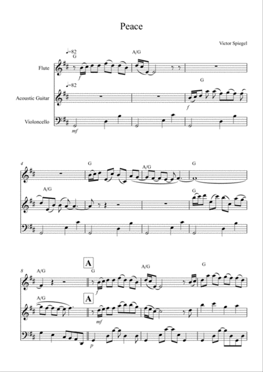 Peace Small Ensemble scores gallery preview page 1