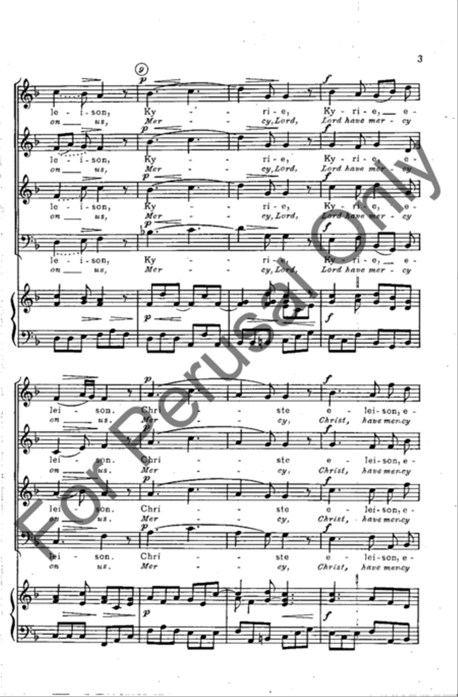 Kyrie Eleison 4-Part scores gallery preview page 3