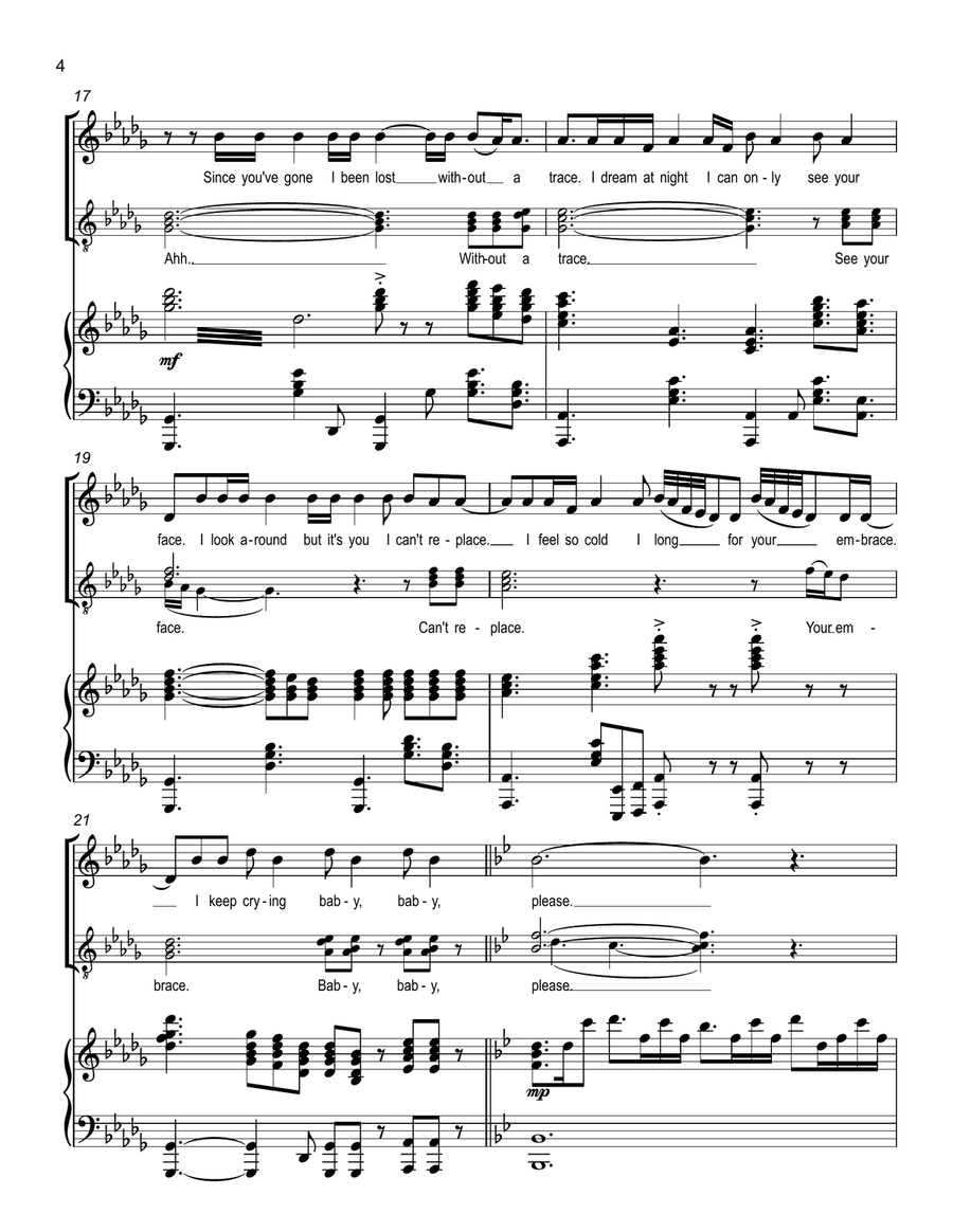 Every Breath You Take (Gospel Cover) Voice scores gallery preview page 4