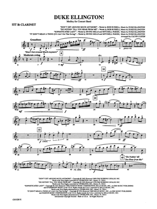 Book cover for Duke Ellington! (Medley for Concert Band): 1st B-flat Clarinet