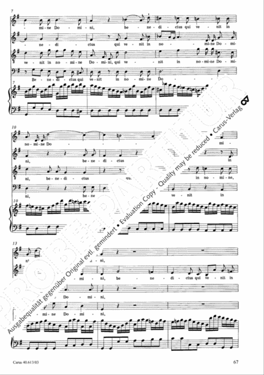 Mass in C (Missa in C) 4-Part scores gallery preview page 68