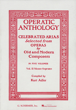 Book cover for Operatic Anthology, Volume 2 - Mezzo-Soprano
