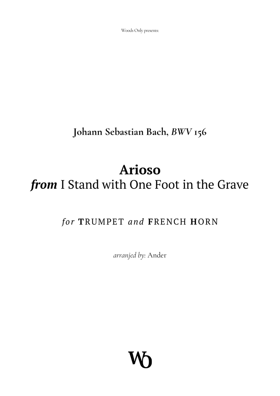 Arioso by Bach for Trumpet and French Horn Brass Duet scores gallery preview page 1