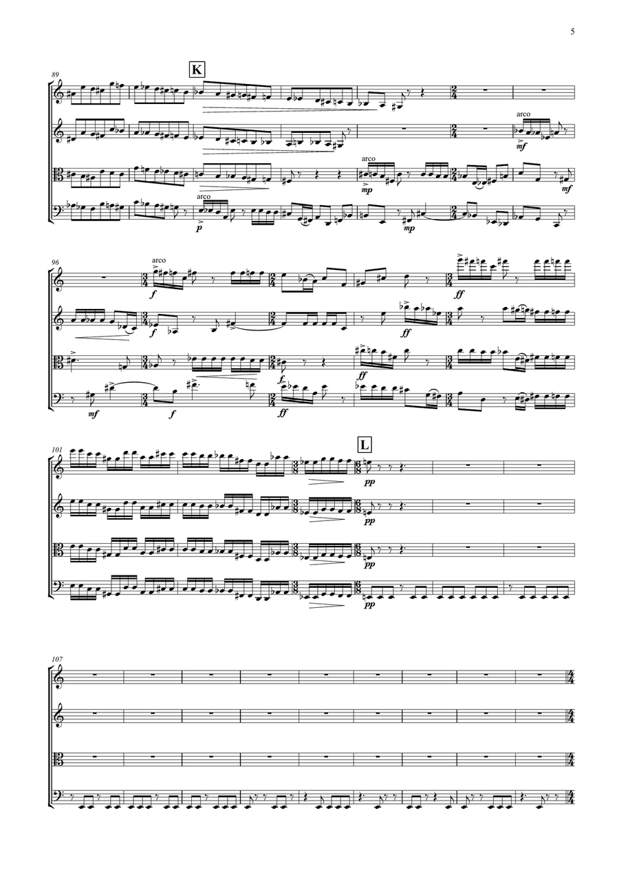 String Quartet no.2 String Quartet scores gallery preview page 6