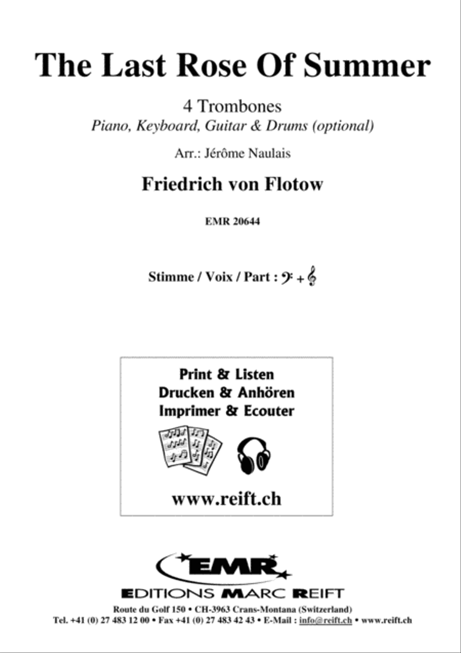 The Last Rose Of Summer Trombone Quartet scores gallery preview page 2
