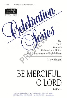 Book cover for Be Merciful, O Lord