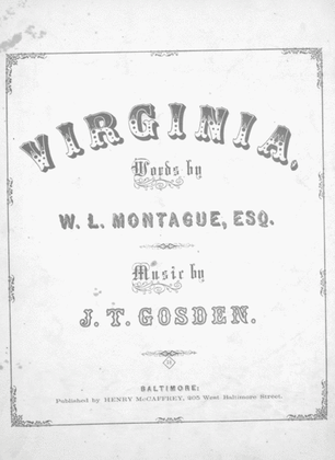Virginia. "The Virginian's Song of Home"