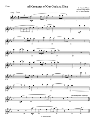 All Creatures of Our God and King - peaceful arr. for Flute & Piano