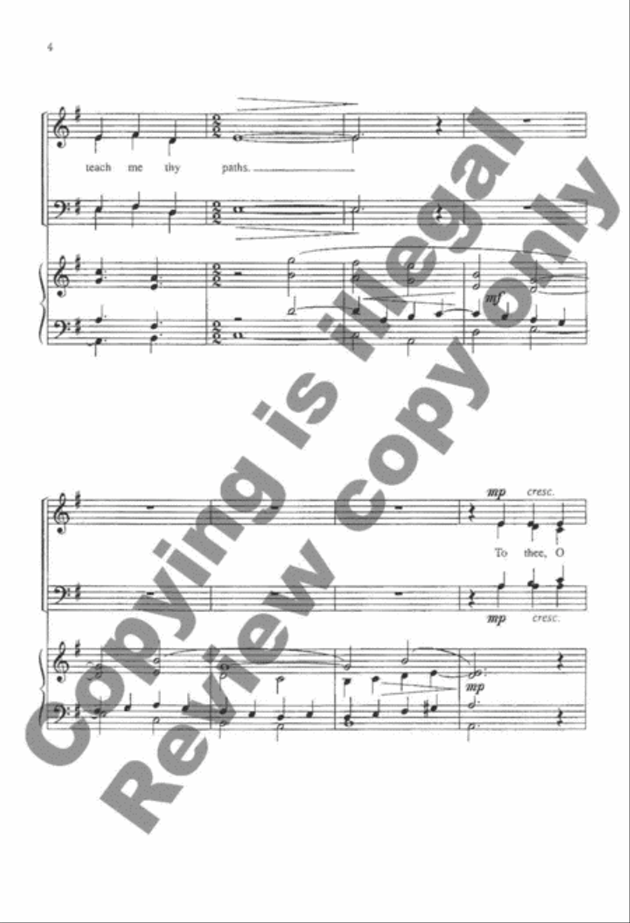To Thee, O Lord, Have I Lifted Up My Soul 4-Part scores gallery preview page 6
