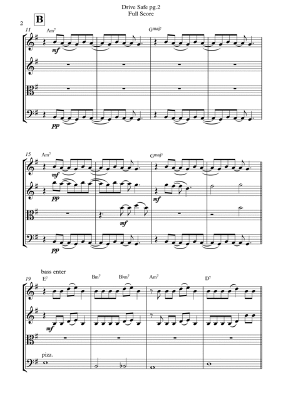 Drive Safe String Quartet scores gallery preview page 2