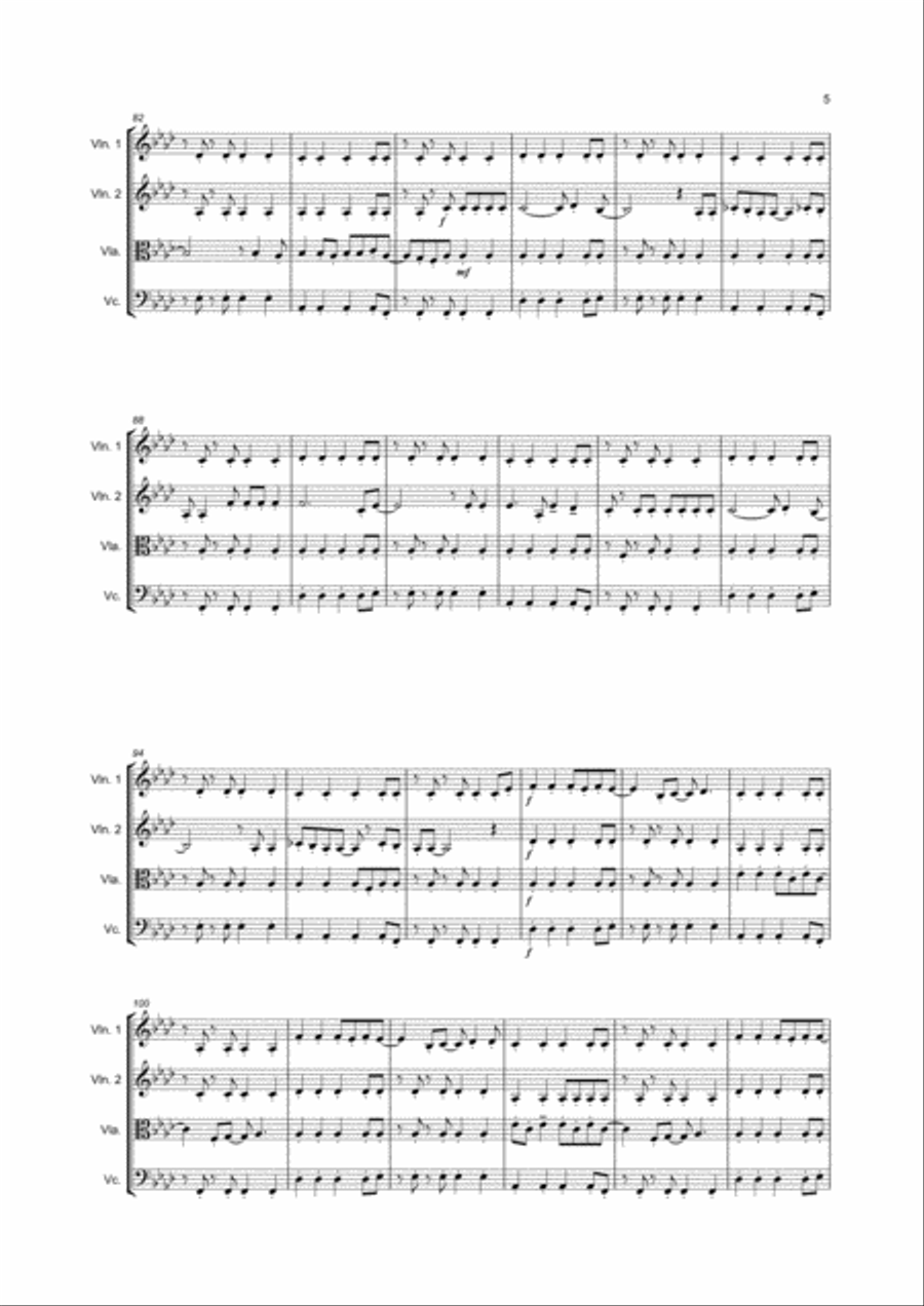 Viva La Vida String Quartet scores gallery preview page 5