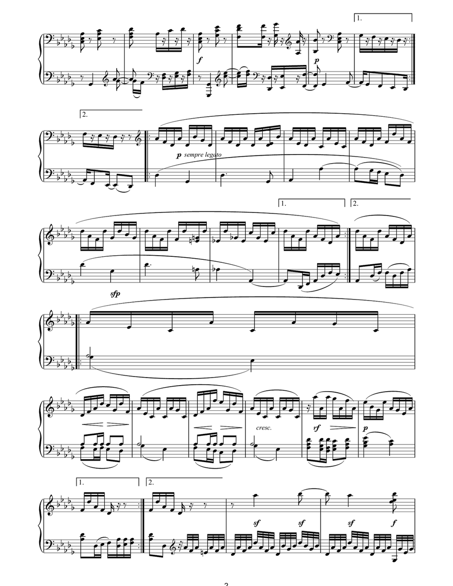 Piano Sonata in F minor Op 57 No 23 Piano Solo scores gallery preview page 2