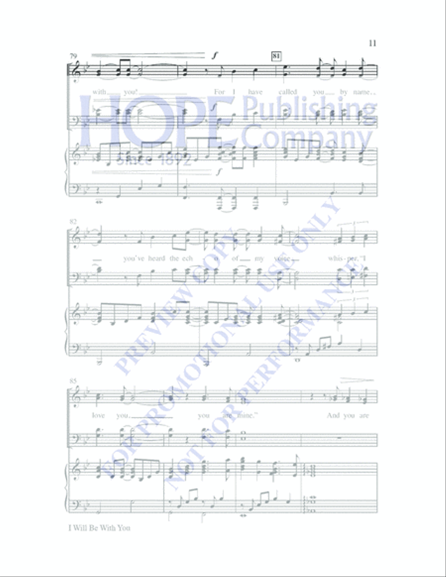 I Will Be With You 4-Part scores gallery preview page 10