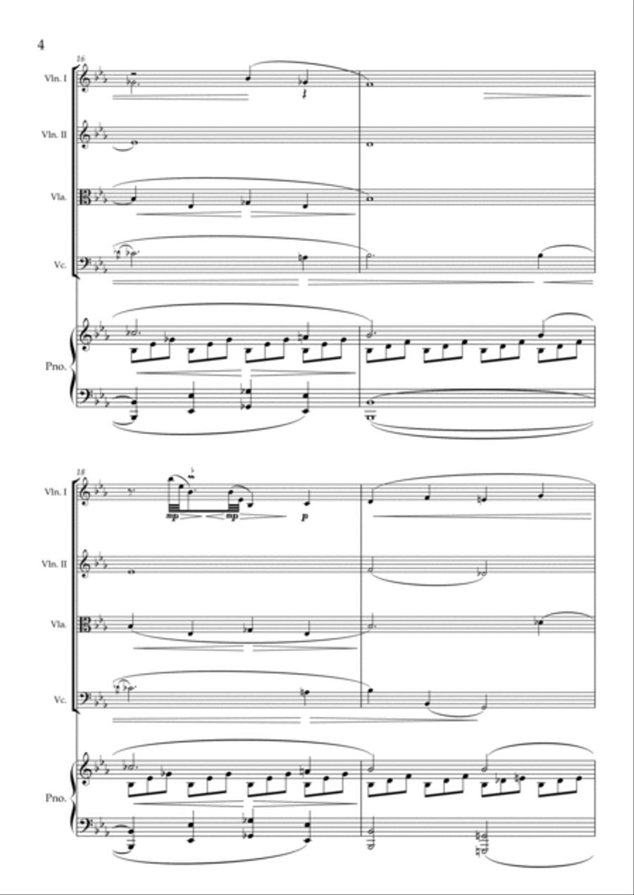 Sonata quasi una Fantasia (arrangement for Piano Quintet) Piano Quintet scores gallery preview page 5