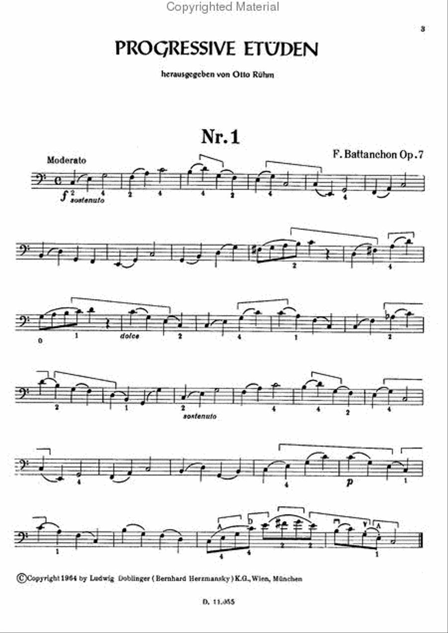Progressive Etuden Band 1 Double Bass scores gallery preview page 2
