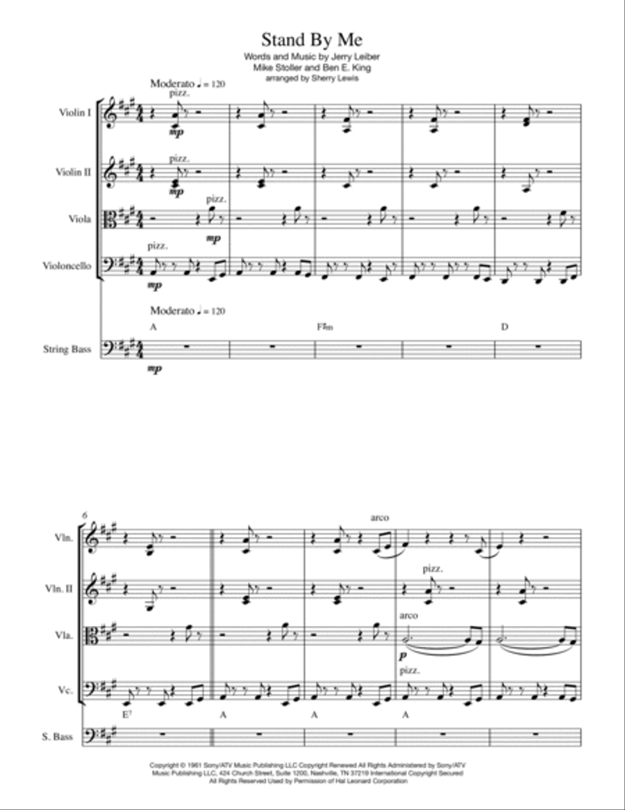 Stand By Me String Quintet scores gallery preview page 4